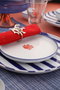 Hermia NNMOD19DUS4880784 Juego para servir tartas 4 Piezas 19 x 19 cm Porcelana Elegante y Sofisticado